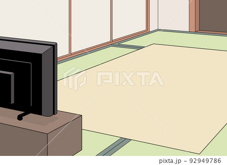 【住宅・和室】畳のある部屋【ふすま・テレビ・居間・田舎・実家】 92949786