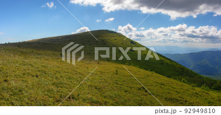 mountainous countryside nature scenery in summer. beautiful views of carpathian landscape on a sunny afternoon 92949810