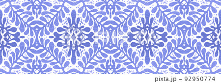 Talavera pattern. Seamless portugal mosaic. Vintage azulejo background. 92950774
