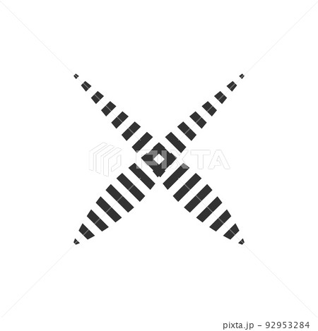 黒色の掛け算記号（バツ・X） 92953284