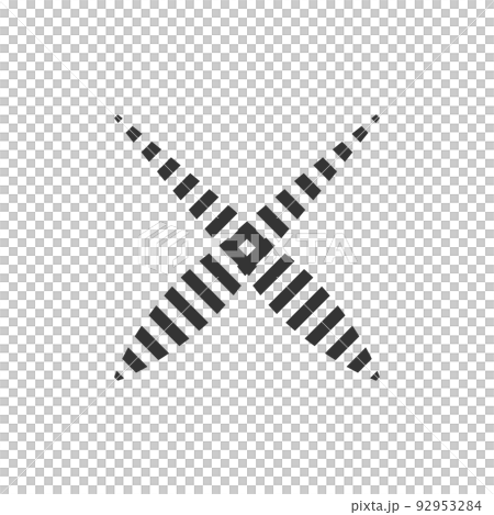 黒色の掛け算記号（バツ・X） 92953284