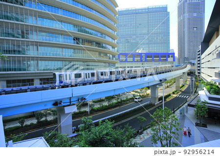 新交通ゆりかもめ 竹芝の風景 都会の交通機関の風景 新交通ゆりかもめ 竹芝の風景 都会の交通機関の風景 92956214