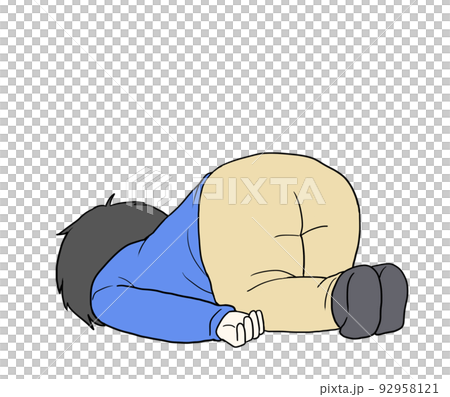 一個伸出屁股然後摔倒的男人 一個伸出屁股然後摔倒的男人 92958121