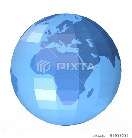 3Dポリゴンの地球儀 3Dポリゴンの地球儀 92958552