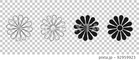 菊の花　マーク　アイコン 92959923