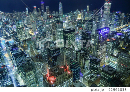 シカゴ Willis Tower 夜景 シカゴ Willis Tower 夜景 92961053