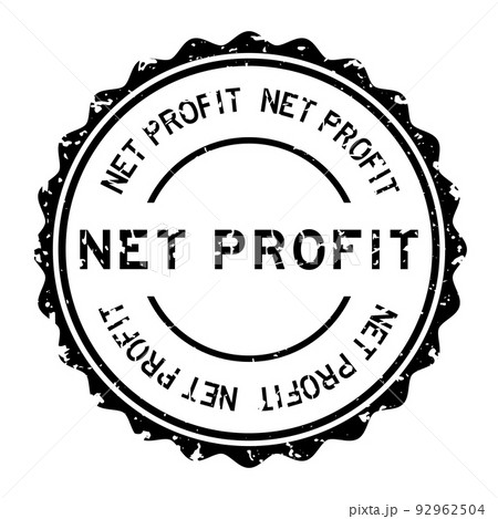 Grunge black net profit word round rubber seal stamp on white background Grunge black net profit word round rubber seal stamp on white background 92962504