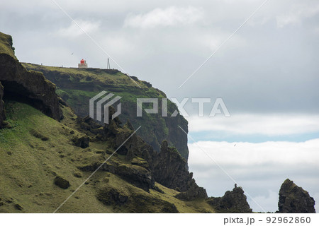 Dyrholaey lighthouse tower, Atlantic coast of Iceland Dyrholaey lighthouse tower, Atlantic coast of Iceland 92962860