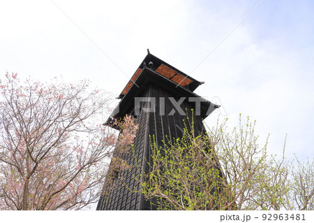 新川千本桜の起点　火の見櫓（ひのみやぐら）　東京都江戸川区　　 92963481