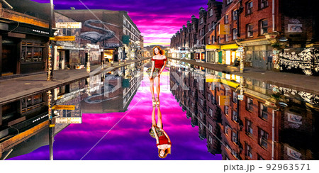 鏡面反射の異次元風景 Model「victoria borodinova」 鏡面反射の異次元風景 Model「victoria borodinova」 92963571