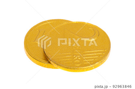golden euro coins isolated 92963846