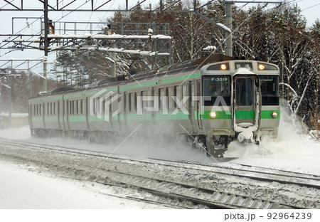 千歳線　西の里（信）　JR北海道　721系　F-3019編成（札幌） 92964239
