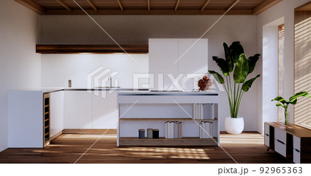 Kitchen room modern style.3D rendering Kitchen room modern style.3D rendering 92965363