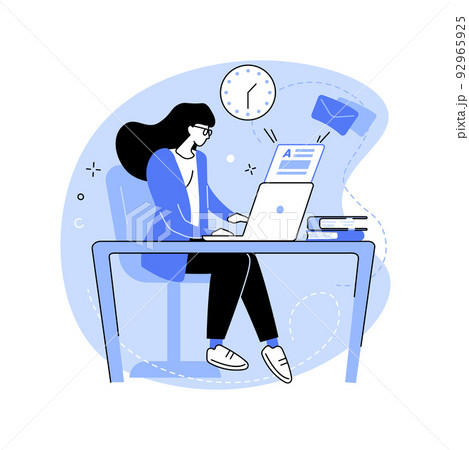 Freelance copywriter isolated cartoon vector illustrations. 92965925