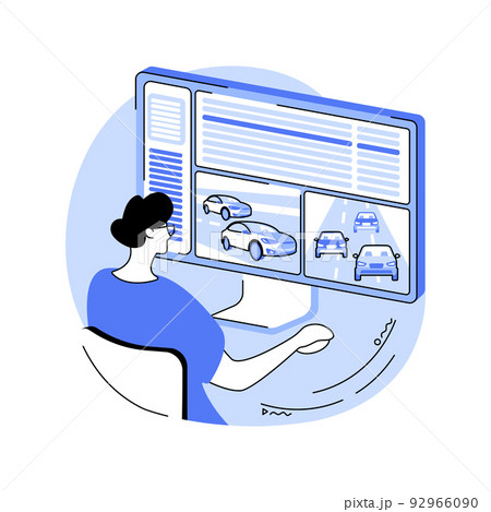 Traffic data isolated cartoon vector illustrations. 92966090