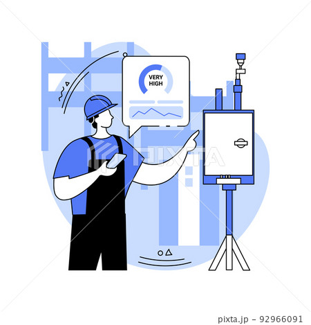 Air quality monitoring isolated cartoon vector illustrations. 92966091