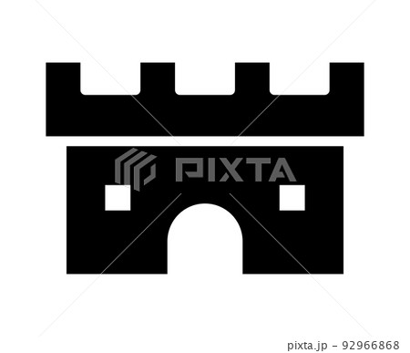 砦のシルエットアイコン 92966868