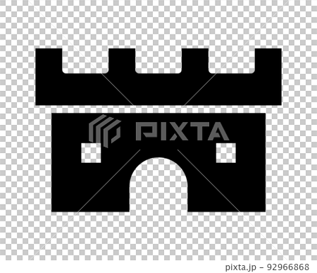 砦のシルエットアイコン 92966868