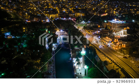 Aerial view of Sanliurfa in the night time 92966933