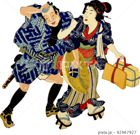 酔った夫を連れ帰る妻 酔った夫を連れ帰る妻 92967927