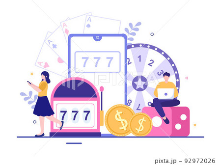 Online Betting Sports Game with Gold Coins and Live Bet Application Service Sport Broadcast in Hand Drawn Cartoon Flat Illustration 92972026