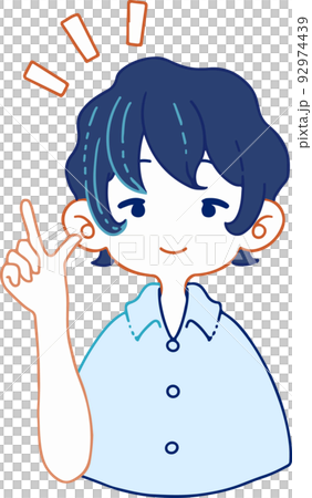 アイデアを提案する女の子のイラスト アイデアを提案する女の子のイラスト 92974439