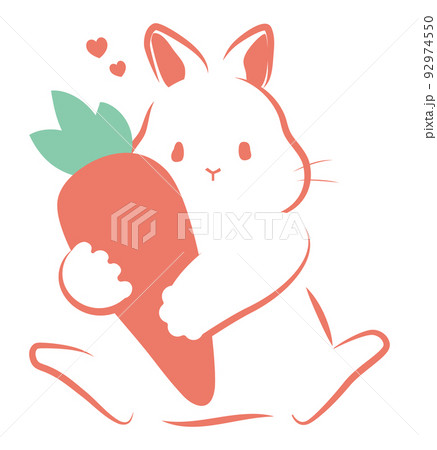 New Year\'s card material Rabbit sitting holding... - Stock ...