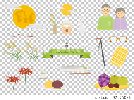 9月_秋_イラスト_セット 92975088