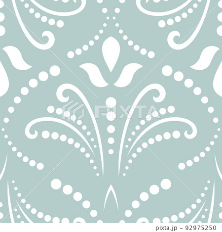 Floral Seamless Vector Pattern With Leaves 92975250