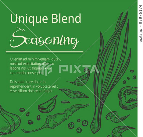 Unique blend seasoning, herbs and spices cooking Unique blend seasoning, herbs and spices cooking 92976174