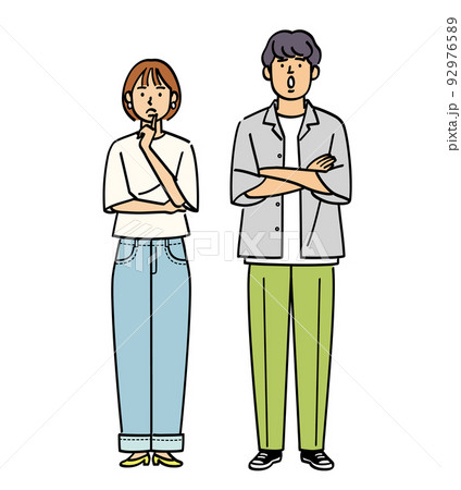 困る私服20代男女全身 92976589