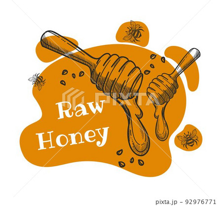 Raw honey, organic and natural product bee farm 92976771
