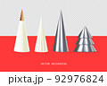 Realistic christmas tree cones. holiday decorations Vector 92976824