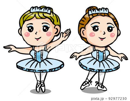 やさしい顔のバレリーナ二人 やさしい顔のバレリーナ二人 92977230
