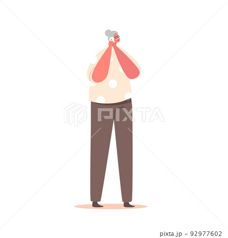 Elderly Lady Communicate by Phone with Friend or Family. Senior Female Character Call by Smartphone, Chatting, Messaging Elderly Lady Communicate by Phone with Friend or Family. Senior Female Character Call by Smartphone, Chatting, Messaging 92977602