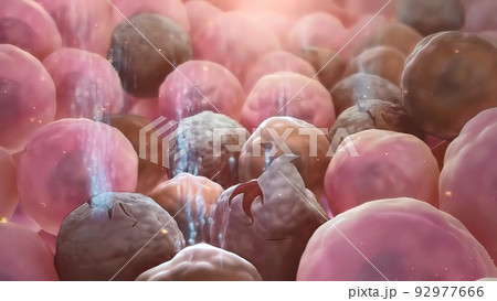 Disruption of cells 3d medicalのイラスト素材 [92977666] - PIXTA