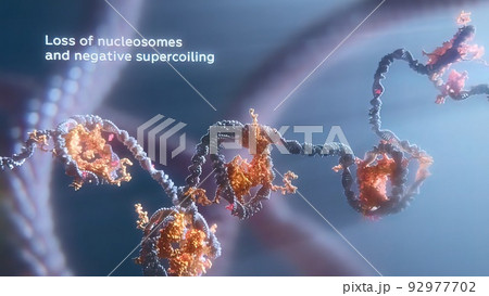 Destruction of DNA cells illustration Destruction of DNA cells illustration 92977702