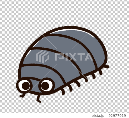 かわいいダンゴムシのキャラクター かわいいダンゴムシのキャラクター 92977919