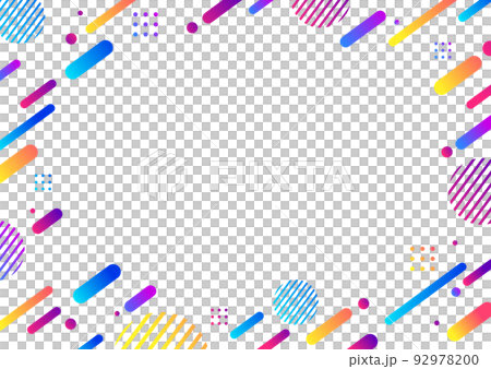 カラフル　グラデーション　幾何学　パターン　背景素材 92978200