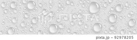 Pure water drops on transparent background 92978205