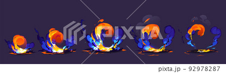 Magic explosion animation effect 92978287