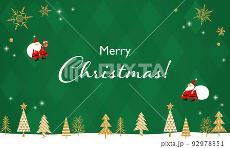 クリスマスカードのベクターイラスト背景 92978351