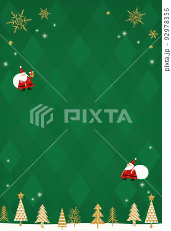 クリスマスカードのベクターイラスト背景 クリスマスカードのベクターイラスト背景 92978356