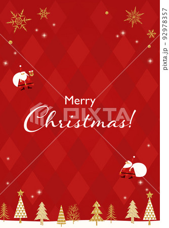 クリスマスカードのベクターイラスト背景 クリスマスカードのベクターイラスト背景 92978357