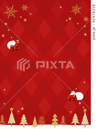 クリスマスカードのベクターイラスト背景 クリスマスカードのベクターイラスト背景 92978358