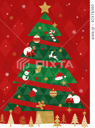 クリスマスカードのベクターイラスト背景 92978360