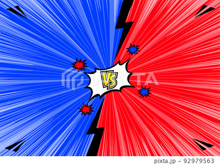 VS画面用ポップアート背景ベクター 92979563