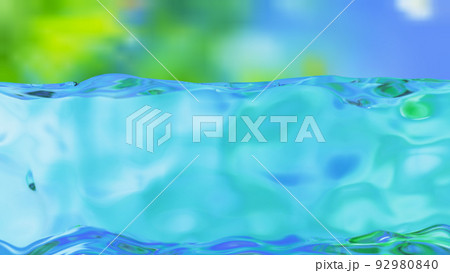 Abstract design of water split line with underwater. 3D rendering 92980840