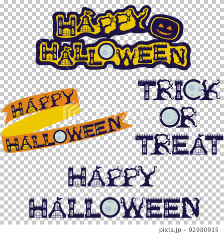 Set of Halloween logos 92980915