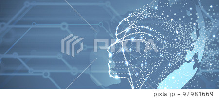 Conceptual technology illustration of artificial intelligence Conceptual technology illustration of artificial intelligence 92981669
